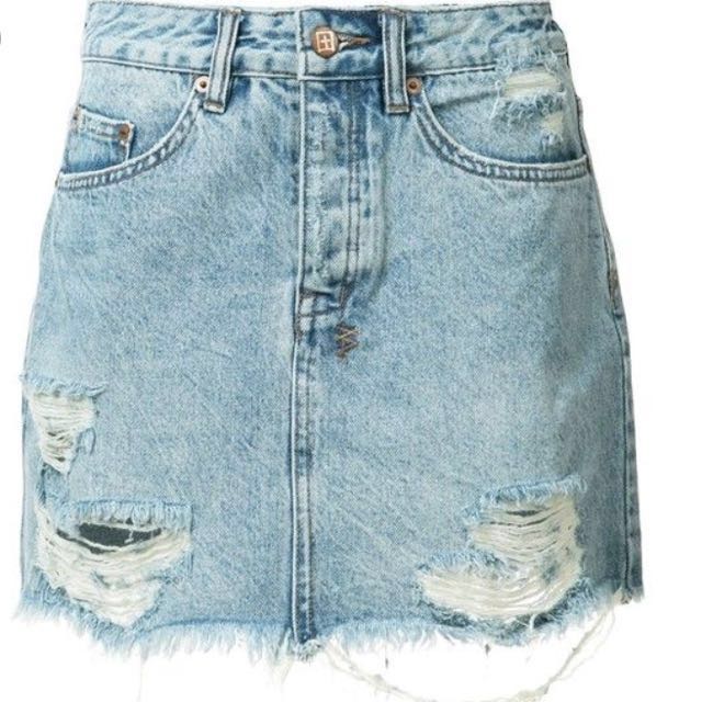 Cotton On Denim Ripped Pencil Skirt Women S Fashion Clothes