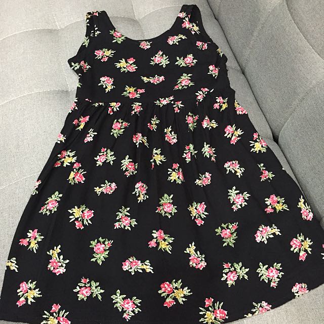 Fox Kids Black Flowery Dress Babies Kids Girls Apparel On Carousell