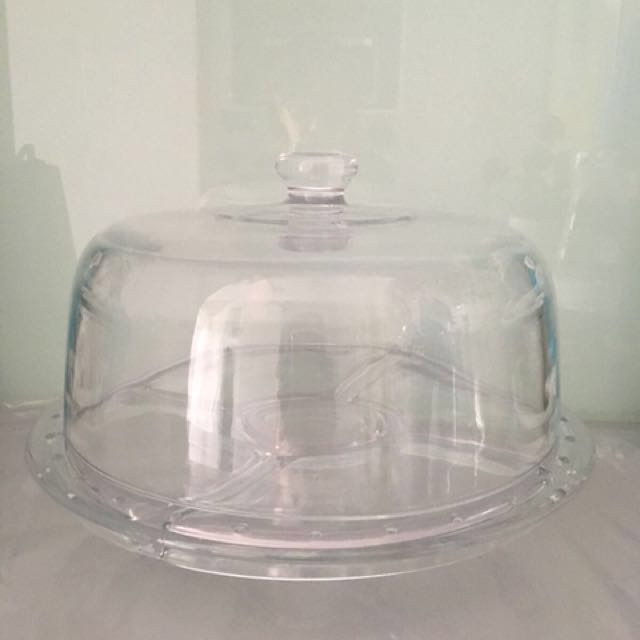 Glass Cake Stand with cover, TV Home Appliances, Kitchen