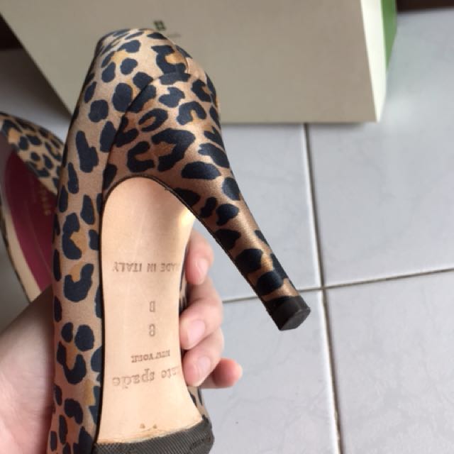 Kate spade leopard heels online
