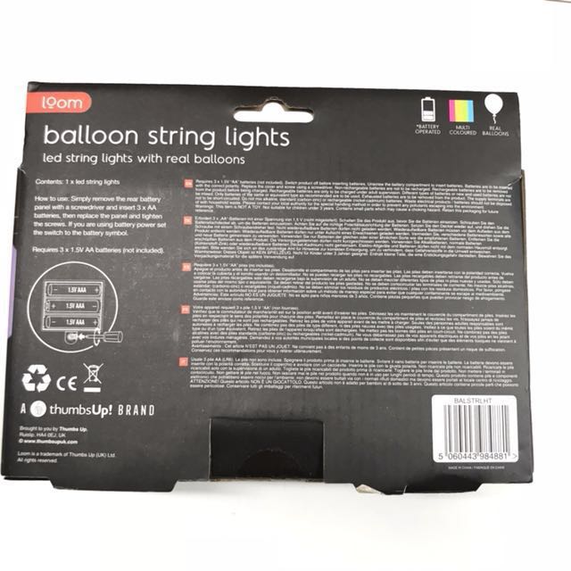 Thumbs Up Balloon String Lights