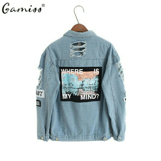 jaket denim ripped