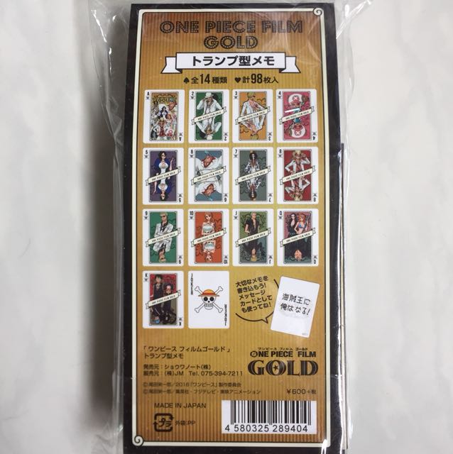 One Piece Film Gold Playing Cards Toys Games Board Games Cards On Carousell