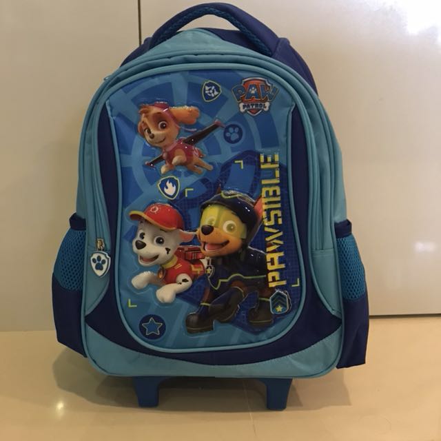 paw patrol trolley school bag