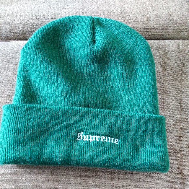 supreme green beanie