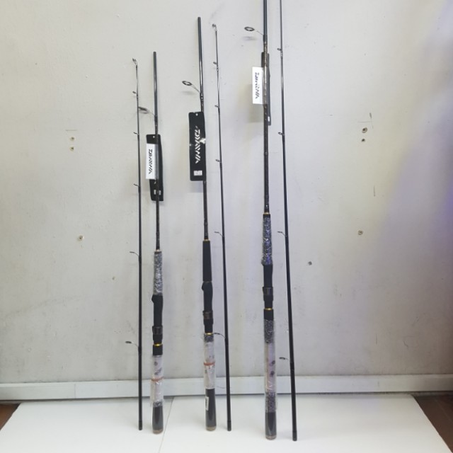 The Offered Price=S$44-48.) DAIWA-SHINOBI Spin Cast Rod- In Place: (a).  602MHS-SD(6'O Rod, Cast Wt: 30g, Line: 8-17lb)=$44.00.! (b).  662MHS-SD(6'6 Rod, Cast Wt: 30g, Line: 8-17lb)-$48.00.!, Sports Equipment,  Fishing on Carousell