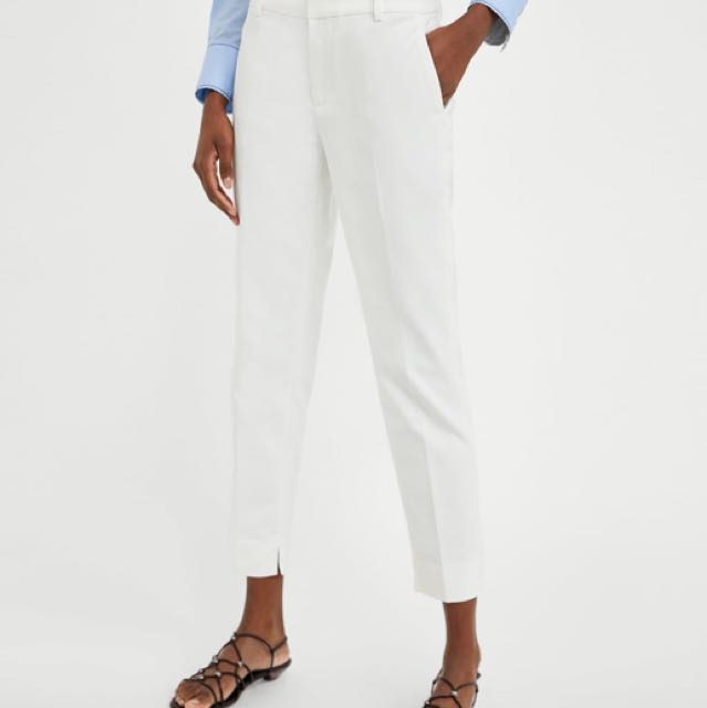 Zara Wide-Leg White Pants for Women for sale | eBay-chantamquoc.vn