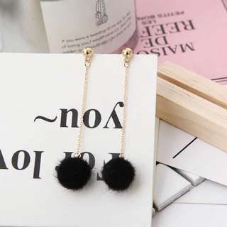 Pom Pom Drop Earrings