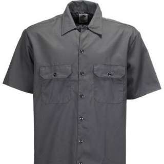 DICKIES SHORT SLEEVE WORK SHIRT-CHARCOAL GREY