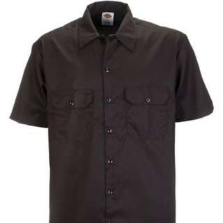 DICKIES SHORT SLEEVE WORK SHIRT-BLACK