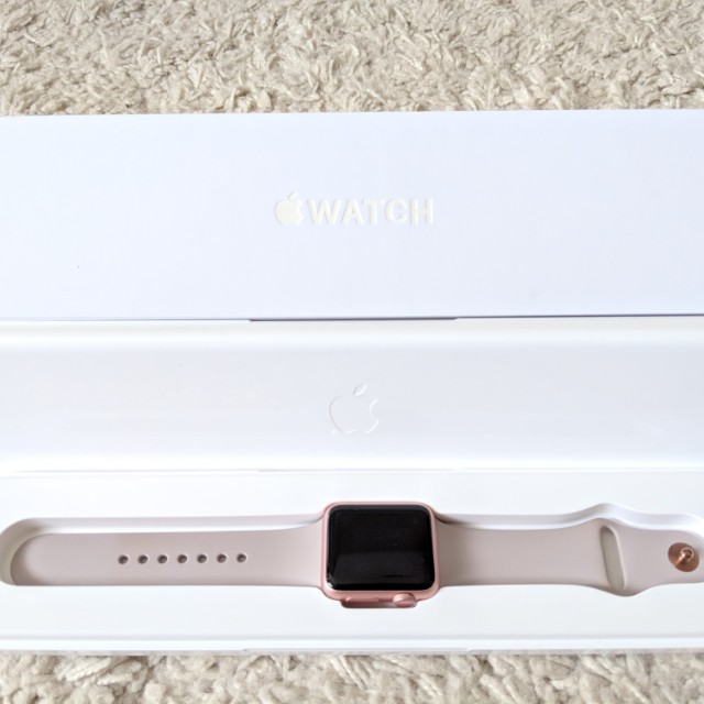 Apple watch sport 38mm 7000 series rose gold aluminum 2025