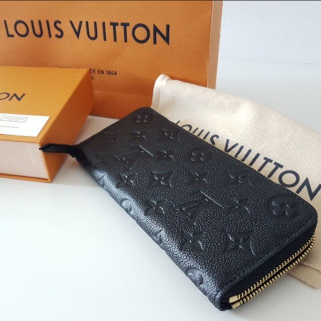BRAND NEW Genuine Louis Vuitton Clemence Wallet in Monogram Empreinte Leather (Noir), Women&#39;s ...