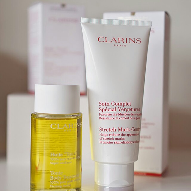 Clarins Pregnancy Stretch Mark 200ml And Clarins Huile Oil 100ml Health Beauty Bath Body On Carousell