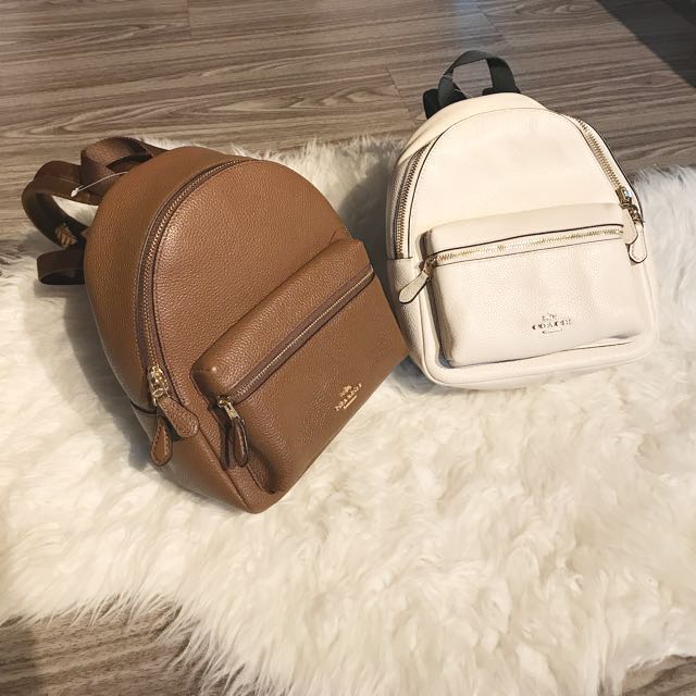 Coach 38263 mini Charlie backpack bag white