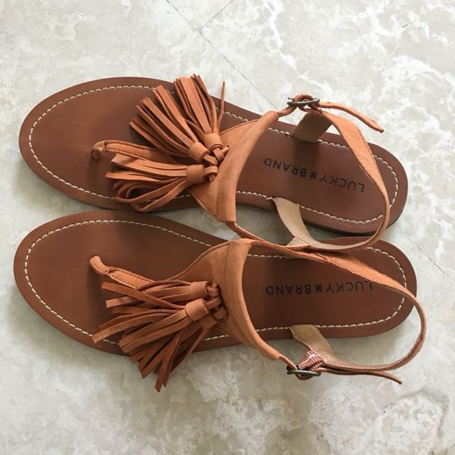 Cute leather tassel sandals from Lucky Brand