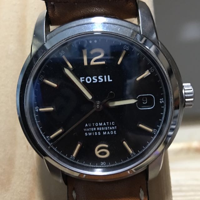 FOSSIL SWISS MADE AUTOMATIC LEATHER 