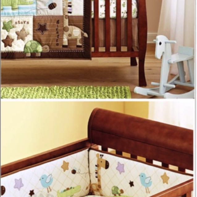 Giraffe Baby Bedding Crib Bad Bumper Cot Sheet Quilt On Carousell