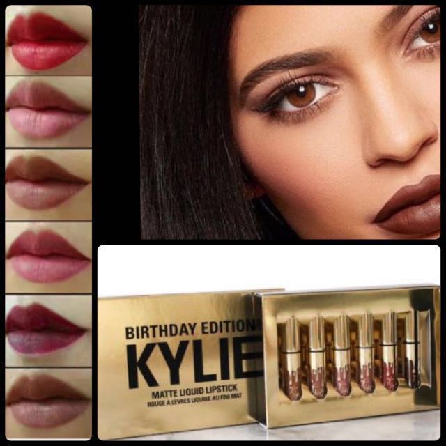 Kylie Jenner Kylie Edition Birthday Kit Matte Liquid Lipstick | 6 Mini Set,  Beauty & Personal Care, Face, Makeup On Carousell