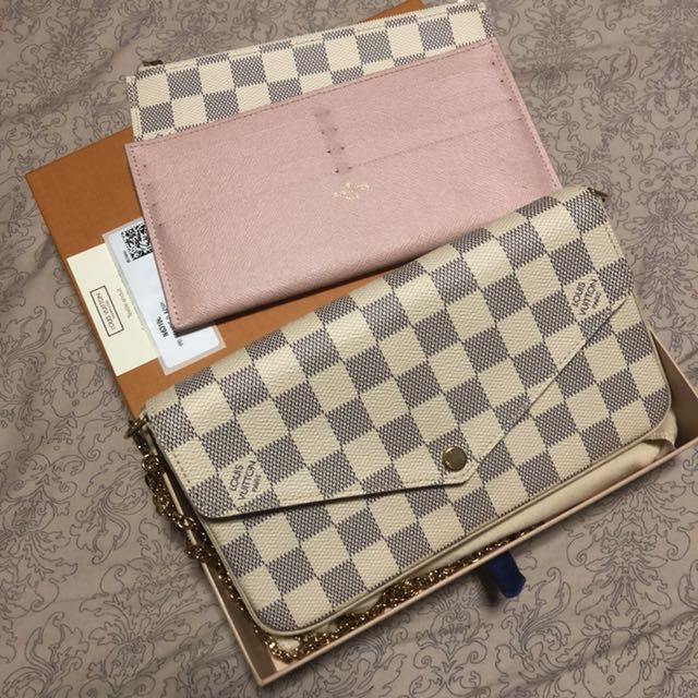 LV Felicie Damier Azur, Luxury, Bags & Wallets on Carousell