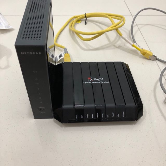 Netgear N300 Wireless Gigabit Router Singtel Optical Network Terminal Electronics Computer Parts Accessories On Carousell