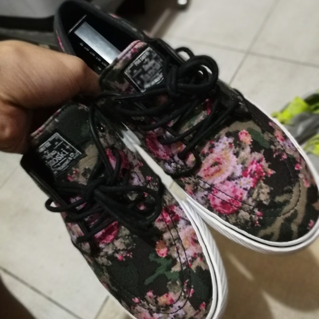 pink floral janoski
