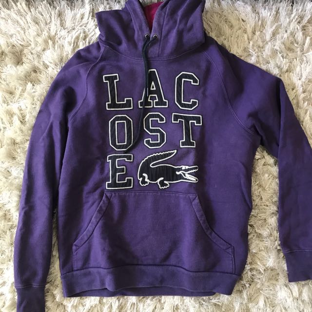 purple lacoste hoodie