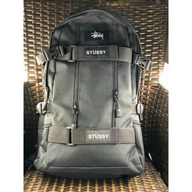 stussy backpack black