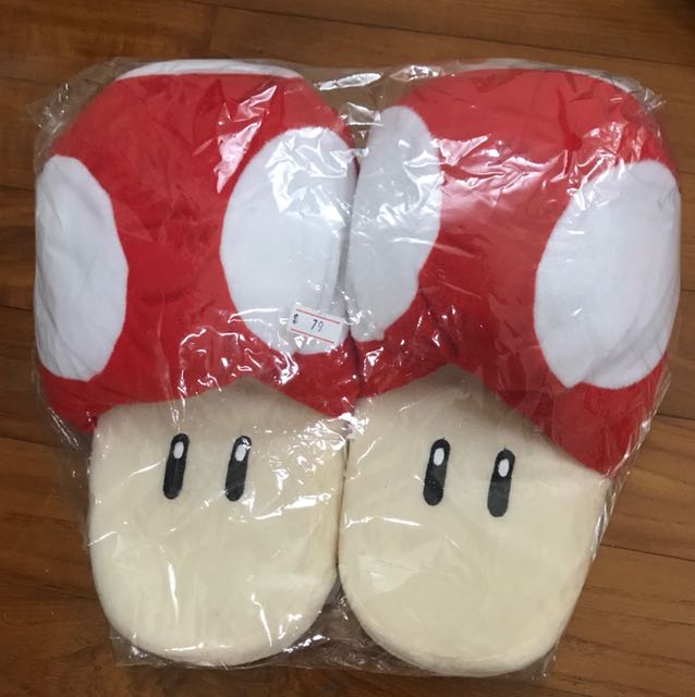 Super Mario mushroom bedroom slippers