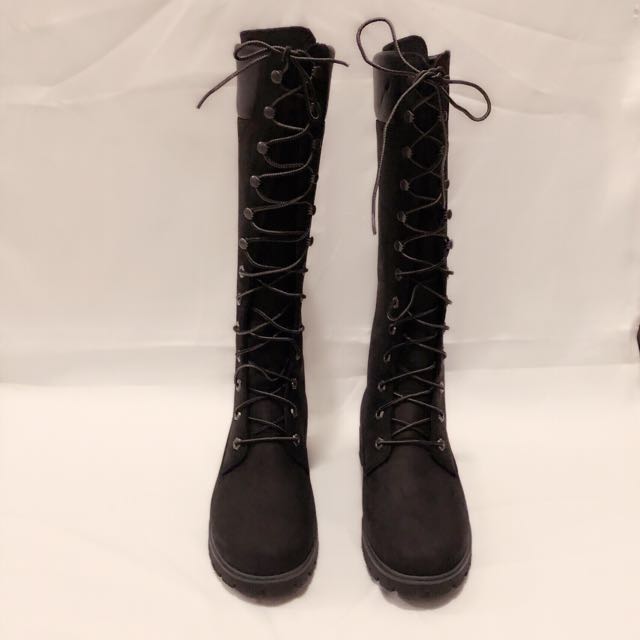long black timberland boots