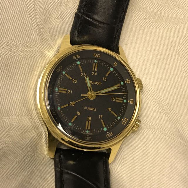 Vintage Poljot mechanical alarm watch loud buzzer, Women's Fashion, Watches & Accessories
