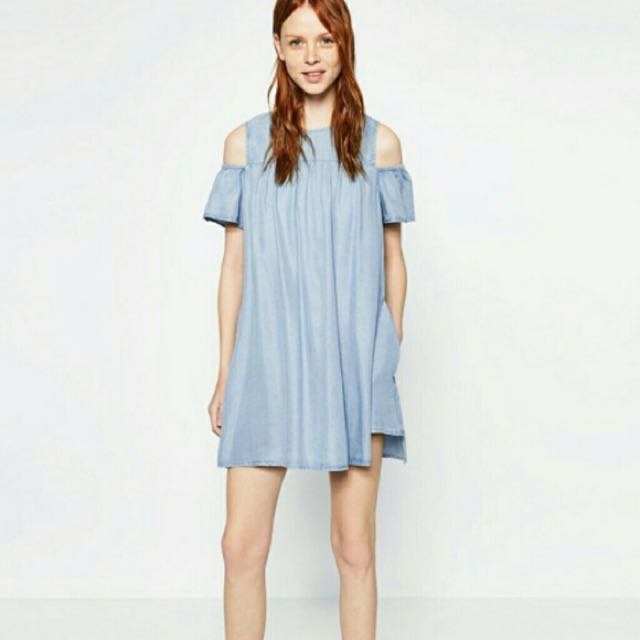 zara denim romper