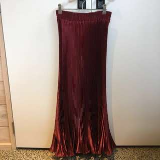 Long Metallic Skirt