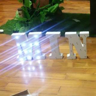 6 Letters Alphabeth LED Name decoration