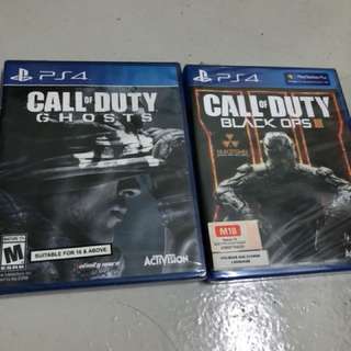 Call of duty ghost & black ops 2 ps4
