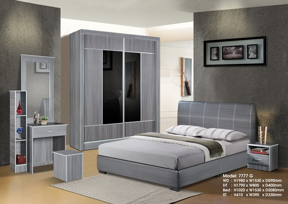 Ansuran Bulanan Murah Bedroom Set Model 7777g Home