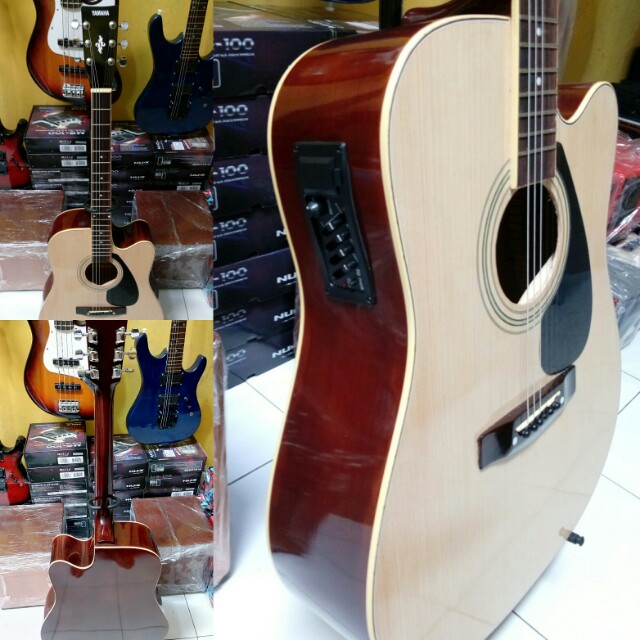 Gitar Akustik Elektrik Yamaha Jumbo Musik Media Alat Di Carousell