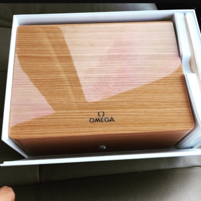 omega wooden watch box