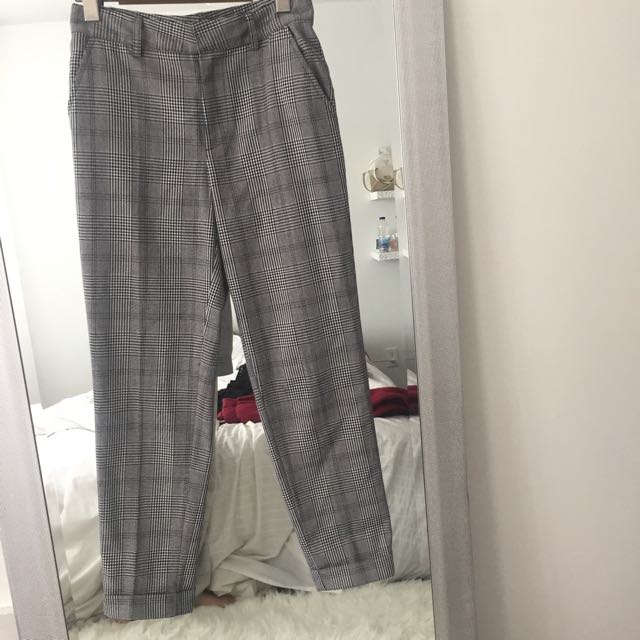f21 plaid pants