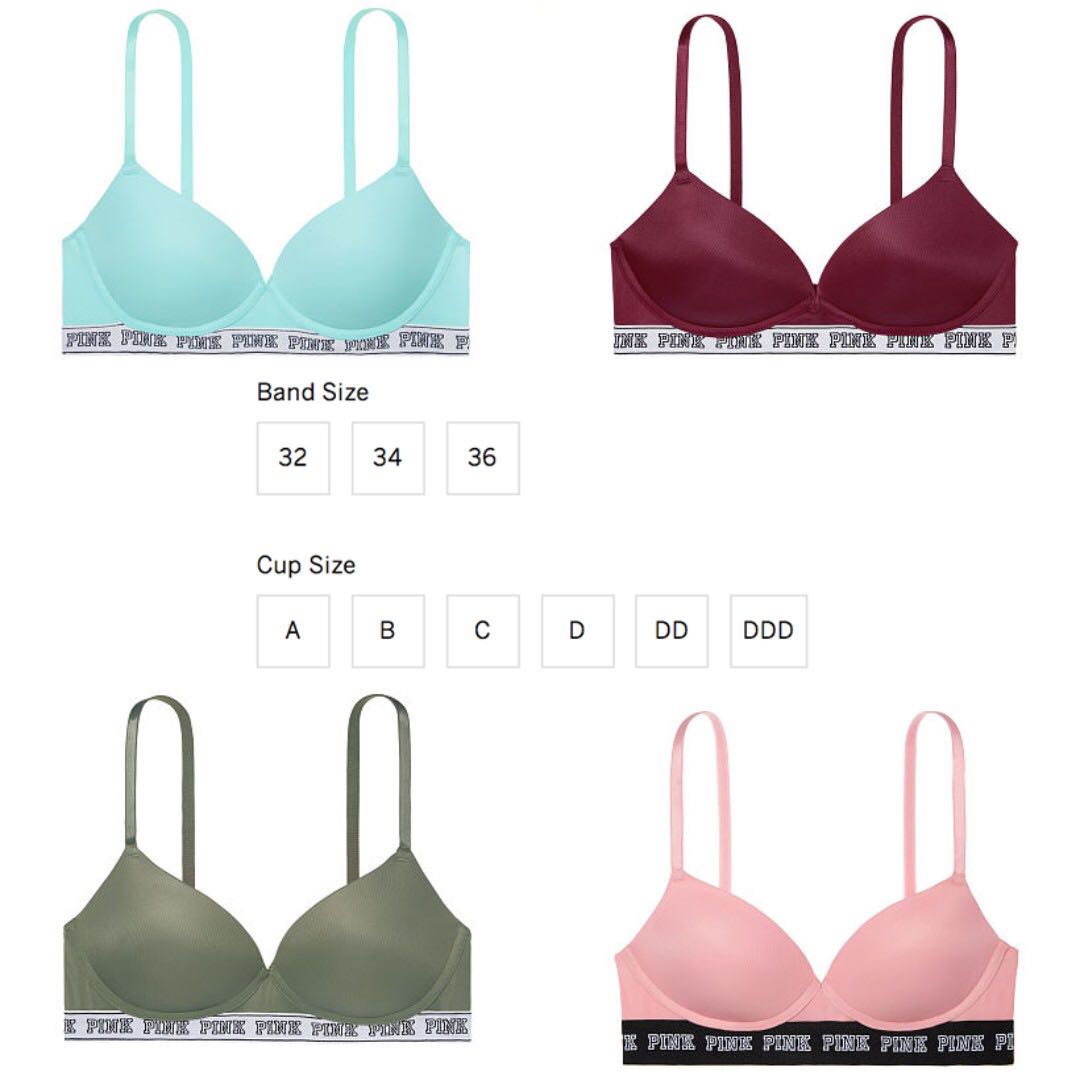 victoria secret sports bra size chart