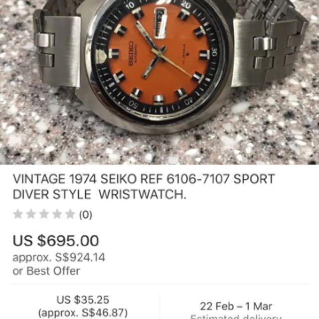 Rare Vintage Seiko 6106-7107, Luxury, Watches on Carousell