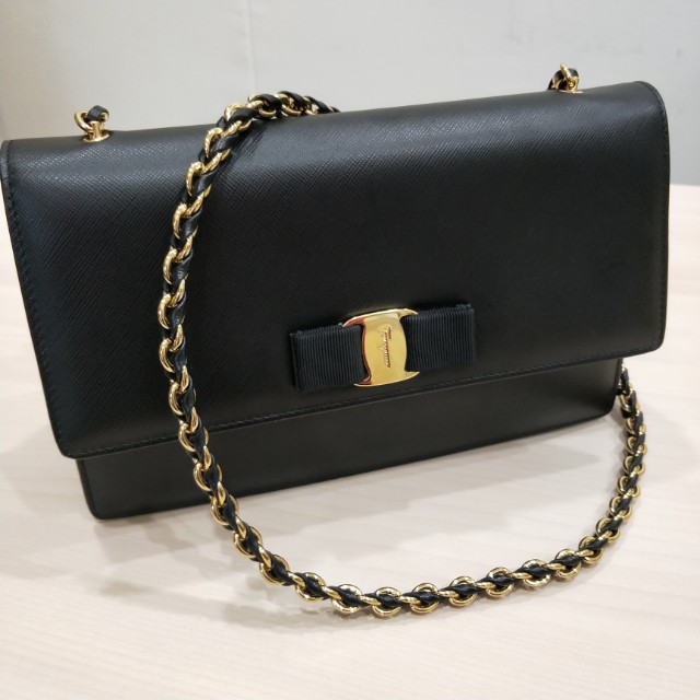 Salvatore Ferragamo Ginny Black bag Luxury Bags Wallets on