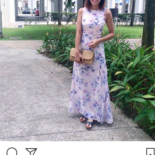 pastel purple maxi dress