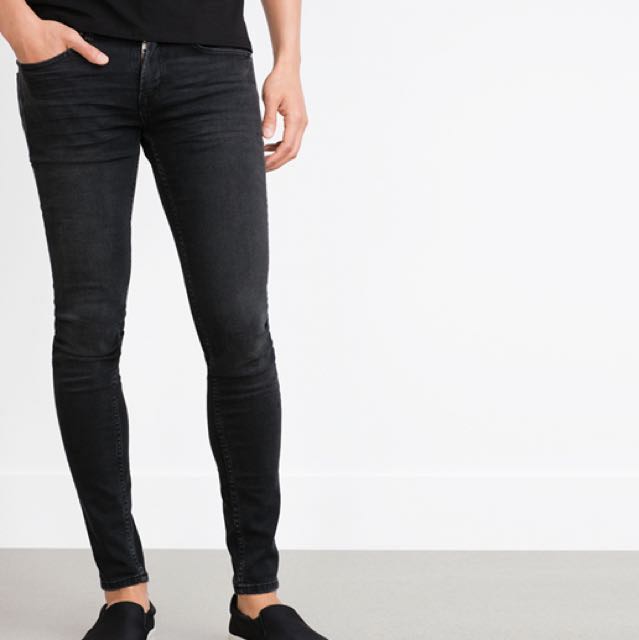 Zara BNWT Black Skinny Jeans , Men's 