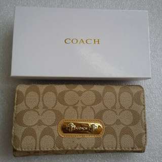 Coach Wallet (Gold And Blue)