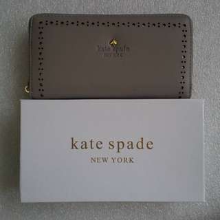 Kate Spade Long Wallet (Grey and Brown)