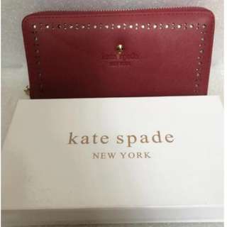 Kate Spade Long Wallet Maroon
