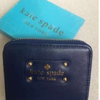 KATE Spade Half Wallet (NAVY BLUE And Blue)