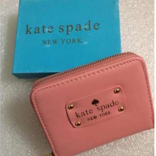 KATE SPADE Half Wallet (Peach and Gold)