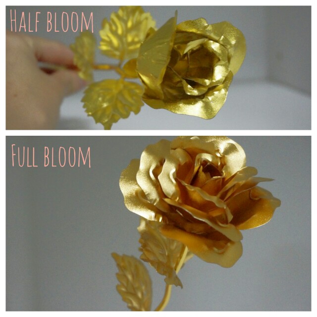 24k Gold Foil Rose Design Craft Handmade Craft On Carousell