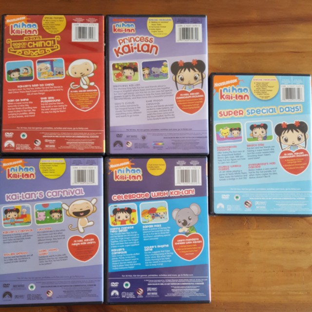 5x Nickelodeon Ni Hao Kai-Lan Educational Movie Games Activities DVDs